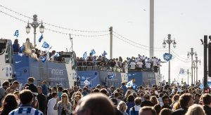 Brighton and Hove, Foot ball Club, Bus and Coach company, promotion, seafront, parade, 2017